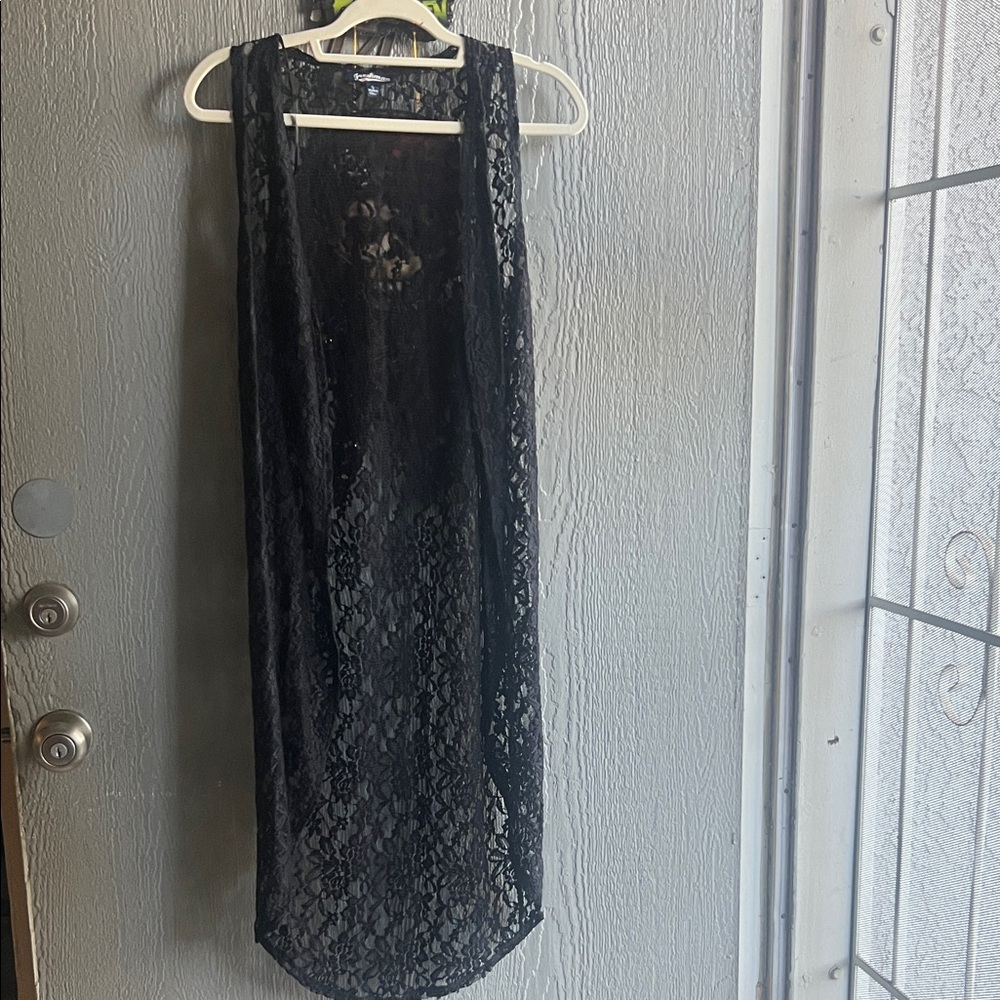 Freshman Black Lace Cardigan